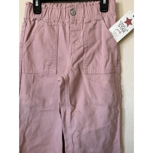 Vanilla Star Mauve High Rise Wide Leg Elastic Waist Girls Jeans Pants Size 12 - Picture 2 of 6